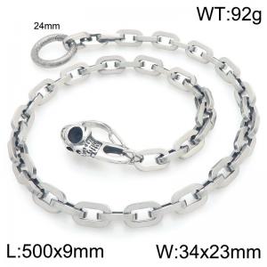 Stainless steel skull casting buckle paired with thick square chain pants chain - KK150-Z