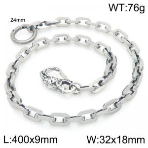 Stainless steel faucet cast buckle paired with thick square chain pants chain - KK153-Z