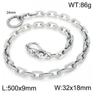 Stainless steel faucet cast buckle paired with thick square chain pants chain - KK154-Z