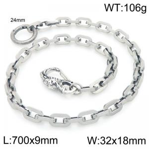 Stainless steel faucet cast buckle paired with thick square chain pants chain - KK156-Z