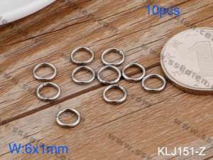 SS Small Circle--6x1mm---10pcs Pirce - KLJ151-Z