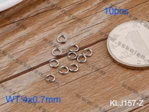 SS Small Circle--4x0.7mm---10pcs Pirce - KLJ157-Z