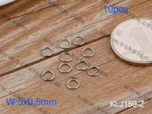 SS Small Circle--5x0.5mm---10pcs Pirce - KLJ159-Z