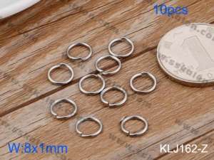 SS Small Circle--8x1mm---10pcs Pirce - KLJ162-Z