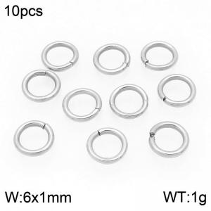 SS Small Circle--6x1mm---10pcs Pirce - KLJ167-Z