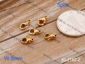 SS Heart Lobster Clasp--9mm--5pcs Pirce - KLJ182-Z