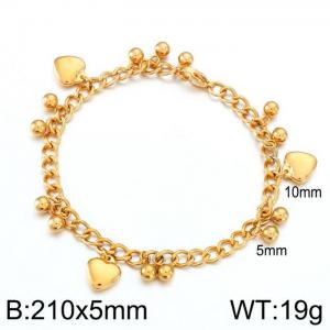 Stainless Steel Gold-plating Bracelet - KLJ5214-Z