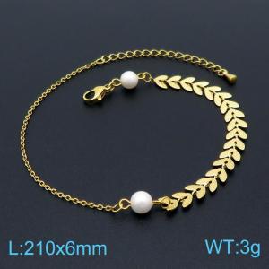 Stainless Steel Anklet - KLJ7025-HM