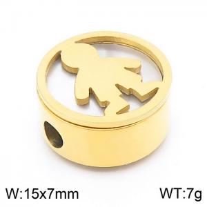 Trendy stainless steel gold stereoscopic cartoon boy diy accessories accessories - KLJ8316-Z