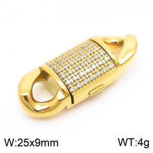 Personalized and creative titanium steel gold studded diamond bracelet buckle - KLJ8502-Z