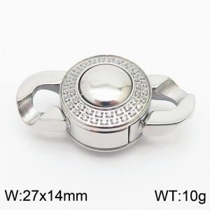 Silver Color Stainless Steel Rhinestone Clasp - KLJ8522-Z