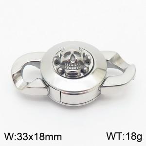 Silver Color Stainless Steel Skull Clasp - KLJ8535-Z