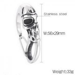 Punk Accessories Stainless Steel Skull Clasp For Men - KLJ8537-KJX