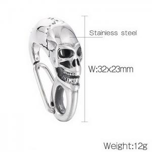 HipHop Wholesale Stainless Steel Skull Clasp For Men - KLJ8540-KJX