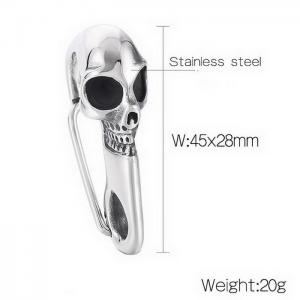 Stainless Steel Skull Clasp Punk Hip Hop Accessories - KLJ8545-KJX