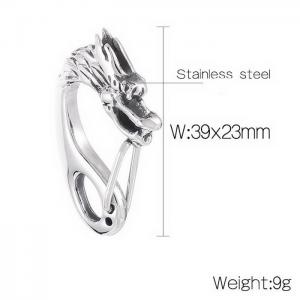 Fashion Dragon Head Stainless Steel Jewelry Punk Clasp For Men - KLJ8552-KJX