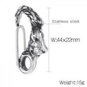Classic Lion Head Stainless Steel Jewelry Punk Clasp For Men - KLJ8555-KJX