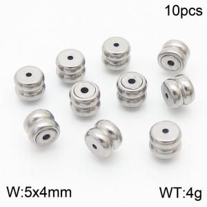 10pcs Stainless Steel Smooth Round Shape Earring Parts - KLJ8601-Z