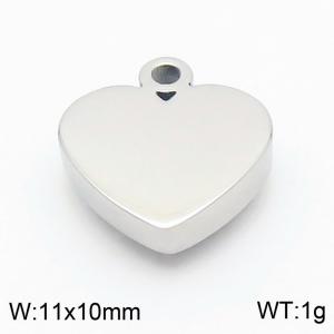Stainless Steel Heart Accessories Silver Color - KLJ9117-Z