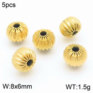 5pcs Stainless Steel Lantern Shape Accessories Gold Color - KLJ9124-Z