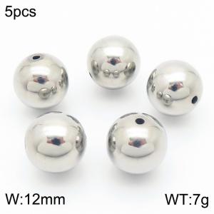 5pcs Stainless Steel Round Ball Shape Accessories Gold Color - KLJ9125-Z