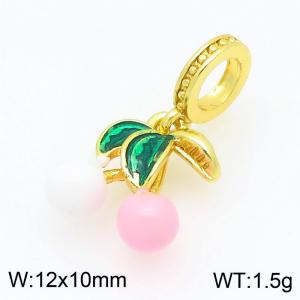 Copper White&Pink Cherry Charm - KLJ9263-ZBL