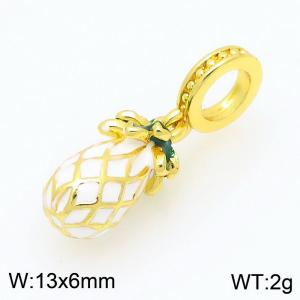 Copper White Pineapple Charm - KLJ9266-ZBL