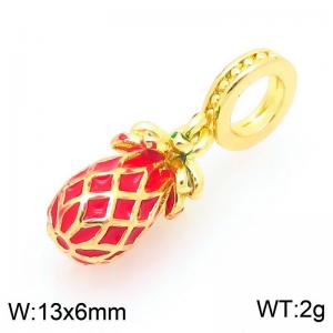 Copper Red Pineapple Charm - KLJ9267-ZBL