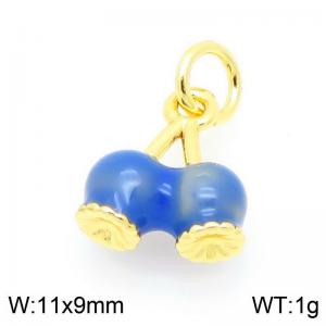 Copper Blue Cherry Charm - KLJ9278-ZBL