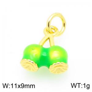 Copper Green Cherry Charm - KLJ9279-ZBL