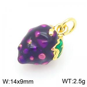 Copper Purple Grape Charm - KLJ9284-ZBL