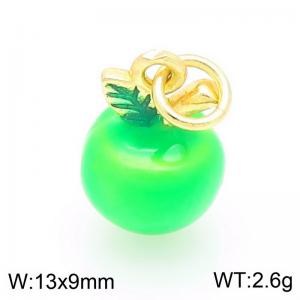 Copper Green Apple Charm - KLJ9286-ZBL