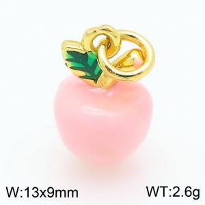 Copper Pink Apple Charm - KLJ9288-ZBL