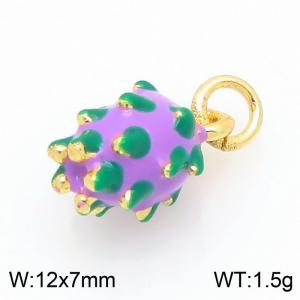 Copper Purple Dragon Fruit Charm - KLJ9290-ZBL