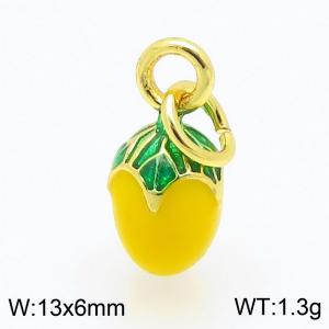 Copper Yellow Tomato Charm - KLJ9293-ZBL
