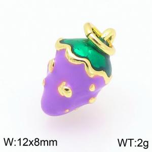 Copper Purple Strawberry Charm - KLJ9297-ZBL
