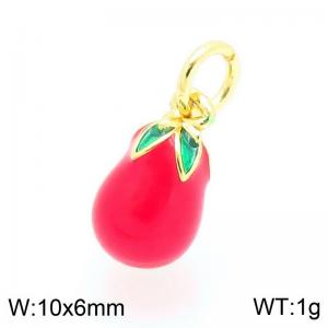 Copper Red Eggplant Charm - KLJ9298-ZBL