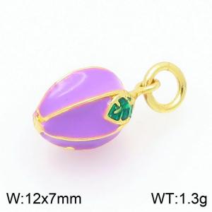 Copper Purple Star Fruit Charm - KLJ9300-ZBL