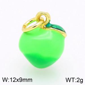Copper Green Persimmon Charm - KLJ9303-ZBL