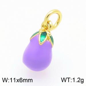 Copper Eggplant Charm - KLJ9305-ZBL