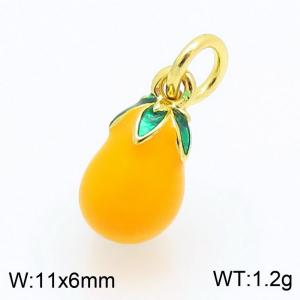 Copperl Yellow Eggplant Charm - KLJ9307-ZBL