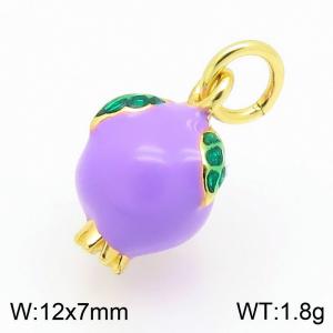Copper Purple Fruit Charm - KLJ9308-ZBL
