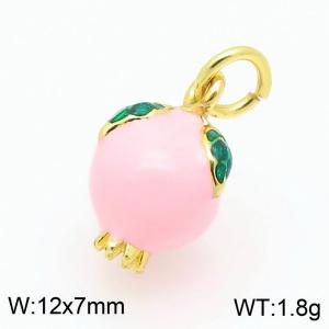 Copper Pink Fruit Charm - KLJ9309-ZBL