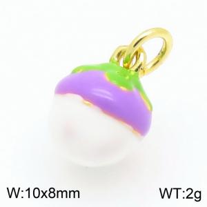 Copper Purple Mangosteen Charm - KLJ9311-ZBL