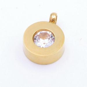 Stainless Steel Stone & Crystal Pendant - KLJ9462-QY
