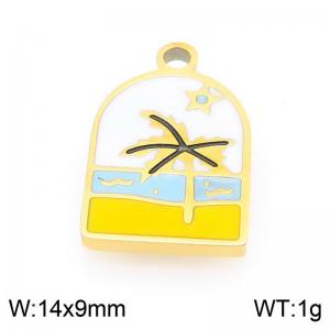 Stainless steel beach style geometric gold-plated accessories - KLJ9493-ZLA