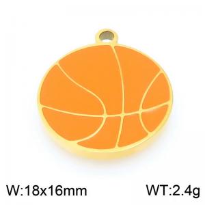 Stainless steel basketball gold-plated accessories - KLJ9539-ZLA