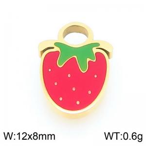 Stainless steel strawberry gold-plated accessories - KLJ9626-ZLA