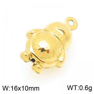 Gold-Plated Stainless Steel Cute Doll Charm - KLJ9720-Z