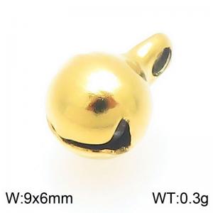 Gold-Plated Stainless Steel Small Bell Charm - KLJ9722-Z